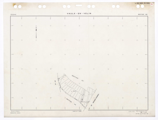 Section AM. Feuille renouvelée pour 1967. 3e édition à jour pour 1983.