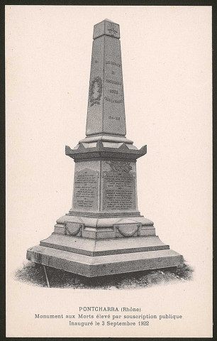 Monument aux morts de Pontcharra-sur-Turdine.