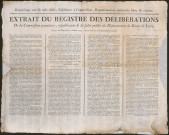 Extrait du registre des délibérations de la Commission populaire, républicaine et de salut public de Rhône et Loire, le 10 juillet 1793, l'An second de la République française.