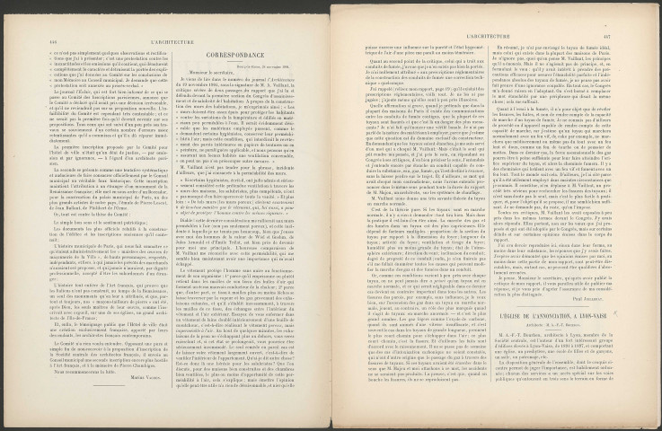 L'Architecture, journal hebdomadaire de la Société Centrale des Architectes français - 17e année - n° 49 (décembre 1904).