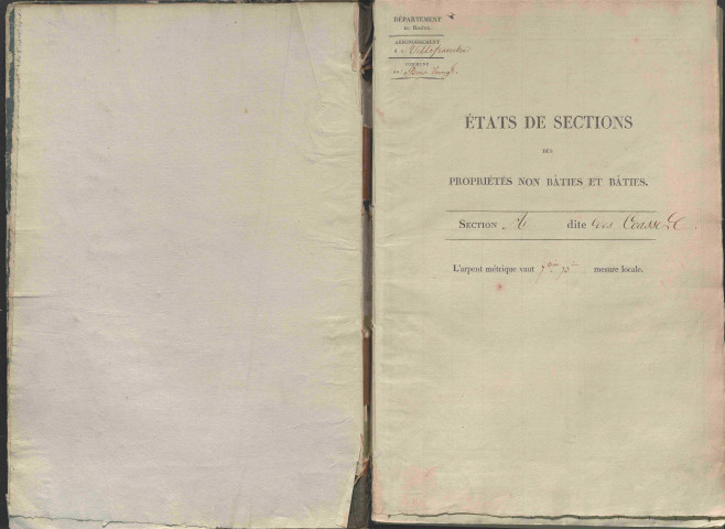 État de sections.