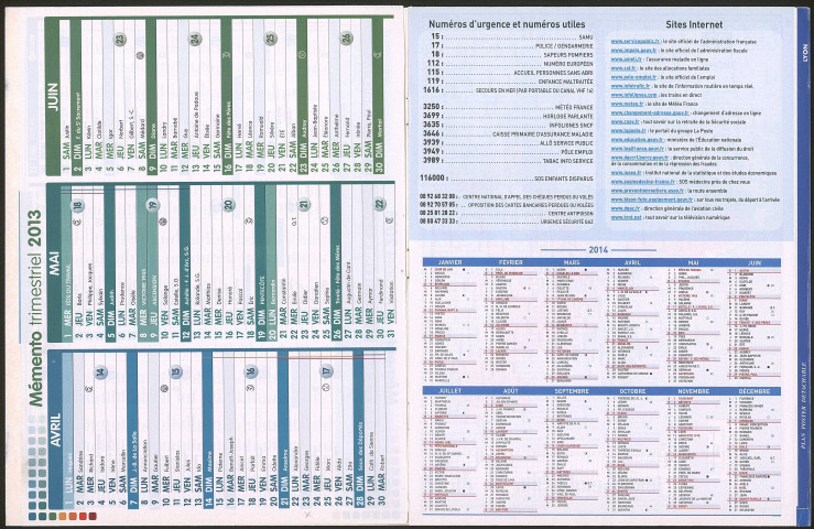 Almanach du facteur 2013.