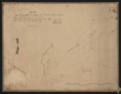 Plan d'arpentage des prés situés à Dommartin et dépendant du château affermé par M. Servan aux sieurs Légon, ses fermiers (février 1855, juin 1862).