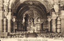 Lyon. Basilique de Fourvière. La crypte.