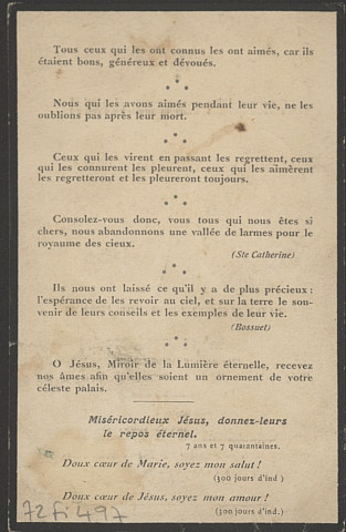 Clotilde Burnichon épouse Chambost (2 septembre 1930) et Claudius Chambost (19 novembre 1930).