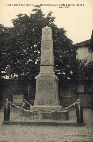 Les Sauvages. Monument aux Morts pour la France 1914-1918.