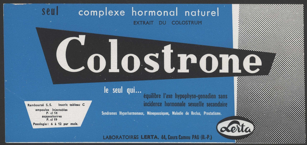 Colostrone - Complexe hormonal naturel.