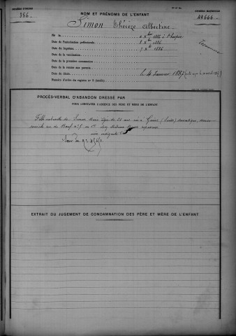 SIMON, Thérèse, Albertine.