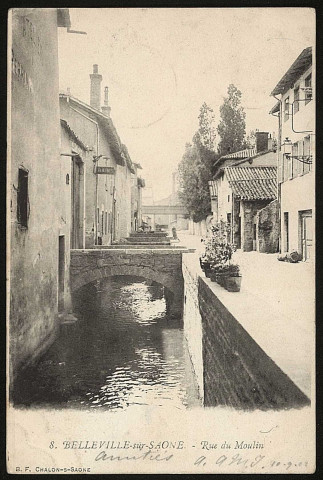 Belleville-sur-Saône. Rue du moulin.