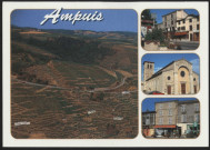 Ampuis. Le village et la Côte Rôtie.