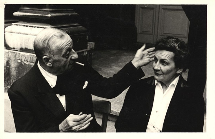 De gauche à droite : Marcel LAUGIER, Yvonne RUBY.