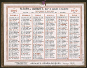 Calendrier 1910.