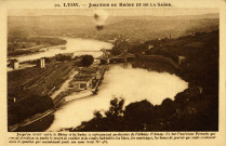 Lyon. Jonction du Rhône et de la Saône.