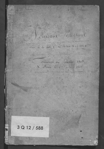 1808-1813 (volume 4). Renvoie aux 3Q12/582-583.