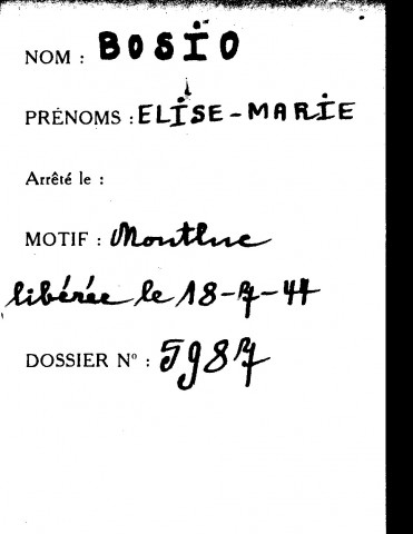 BOSIO Elise Marie