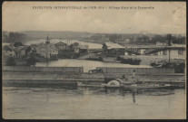 Lyon. Exposition internationale de Lyon 1914. Village alpin et la passerelle.