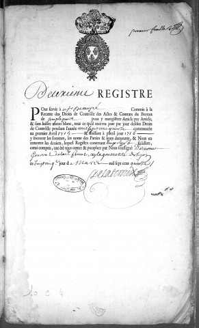 2 avril 1715-5 décembre 1717.