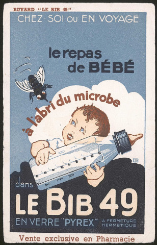 Biberon "Le Bib 49" en verre pyrex.