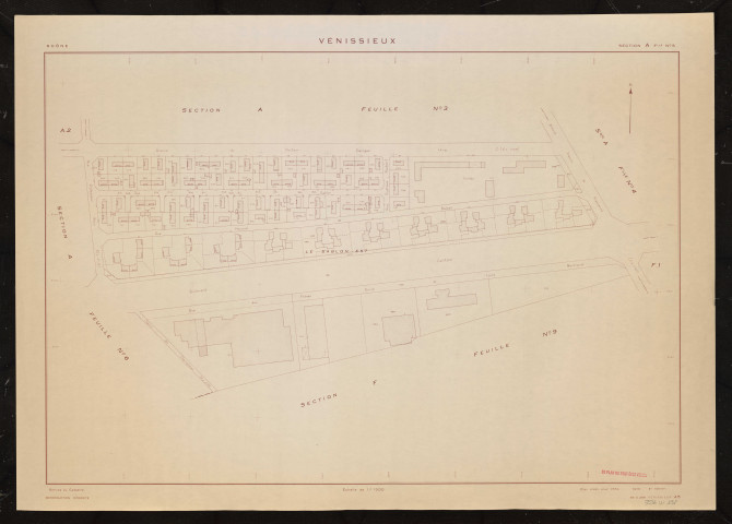 Section A feuille n°5. Plan établi pour 1950. 4e édition à jour pour 1979.