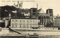 Lyon. Eglise de Fourvière et église Saint-Jean.