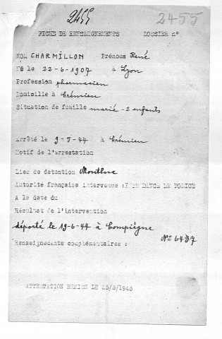 CHARMILLON René Jean Joseph