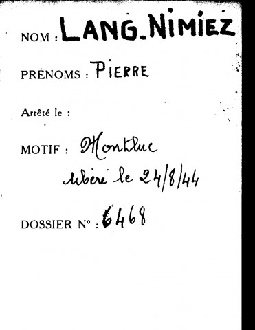 LANG-NIMIEZ/LANG-NIMIER Pierre