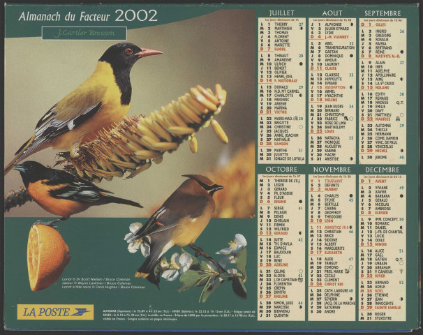 Almanach du facteur 2002.