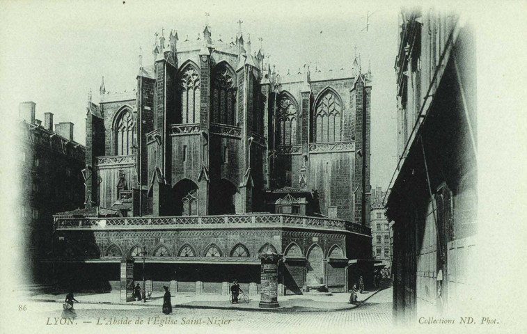 Lyon. L'abside de l'église Saint-Nizier.