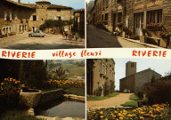 Riverie. Village fleuri. Vues multiples en mosaïque.