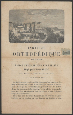 Institut orthopédique et maison d'hygiène pour les enfants - Lyon.