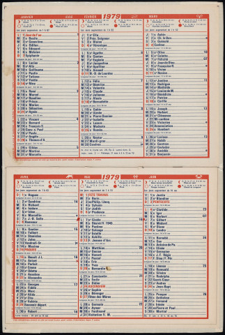 Almanach des Postes Télégraphes et Téléphones 1979.