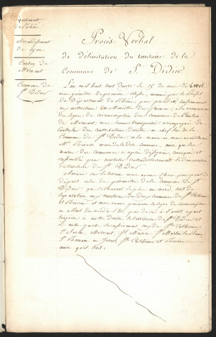 Saint-Didier-sous-Riverie, 25 avril 1812.