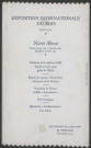 Menu du banquet tenu pour l'exposition internationale du bois à Lyon (1951).