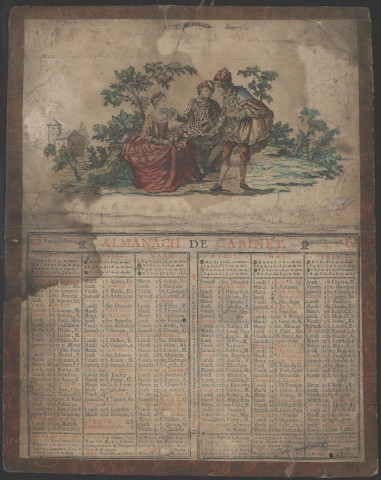 Calendrier pour 1758.