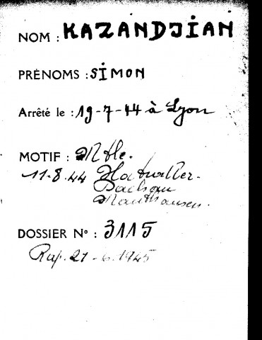 KAZANDJIAN Simon