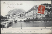 Vue sur l'Isère, le Casque de Néron et les forts.