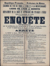 Chemins de fer de Lyon à la Méditerranée. Ligne de Lyon à Genève. Déplacement de la ligne et suppression des passages à niveau dans la traversée de Lyon. Enquête spéciale. Arrêté préfectoral (14 mars 1902).