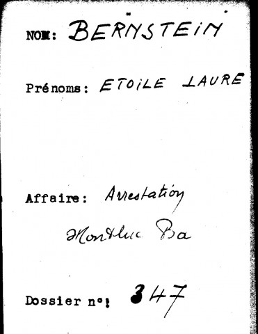 BERNSTEIN Etoile Laure