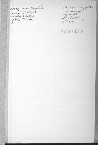 GDULA-GROUAZEL - volume 69 : 2e semestre 1969.