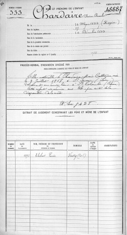 CHARDAIRE, Reine, Rosalie.