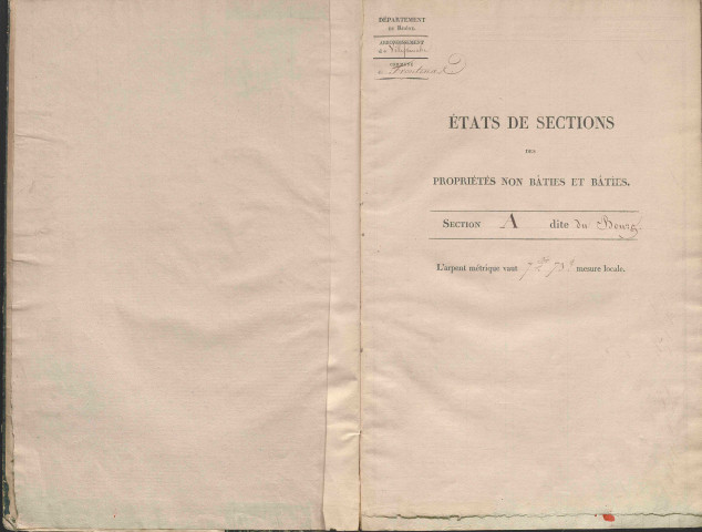 État de sections.