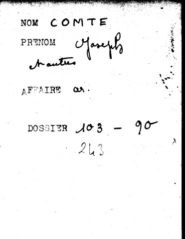 COMTE Joseph