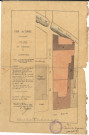 Tarare : plan de masse de l'immeuble de l'hôpital, annexé à la convention du 28 décembre 1885 entre l'hôpital et la congrégation de Saint-Charles.