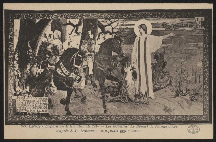 Le départ de Jeanne d'Arc, d'après J.P. Laurens.