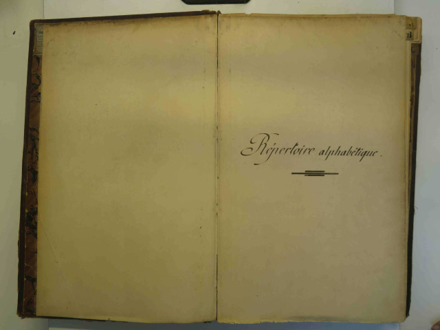 Répertoire alphabétique