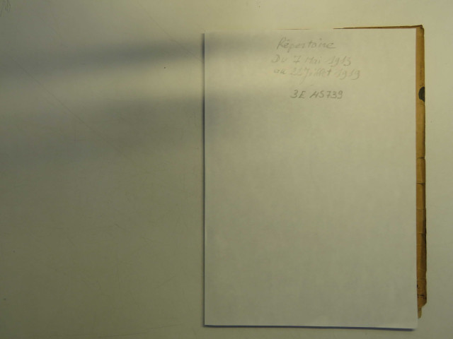 7 mai 1913-22 juillet 1919