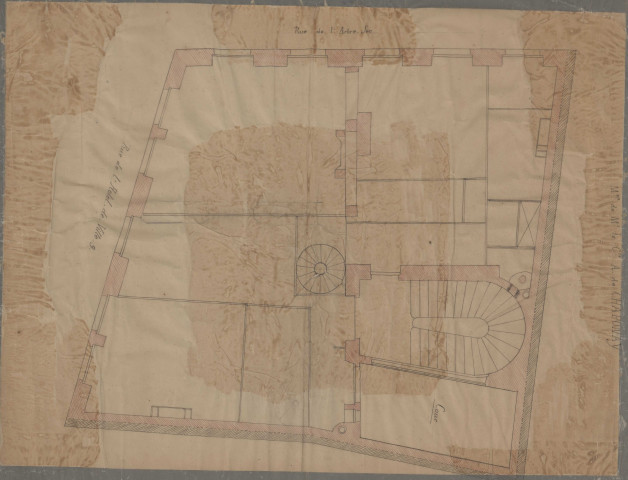 Plans de l’immeuble, vers 1863.