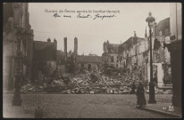 Ruines de Reims après le bombardement. La rue Saint-Jacques.