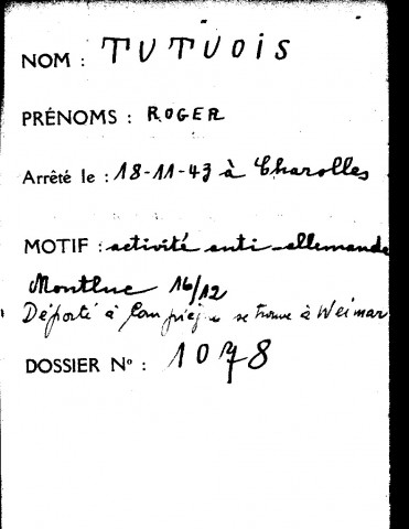 TUTUOIS/TUTOIS Roger