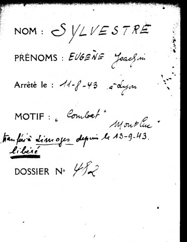 SYLVESTRE Eugène Joachim